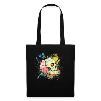 Colorful Bone Halloween Muertos Day Of Dead Sugar - Tote Bag - black - Front