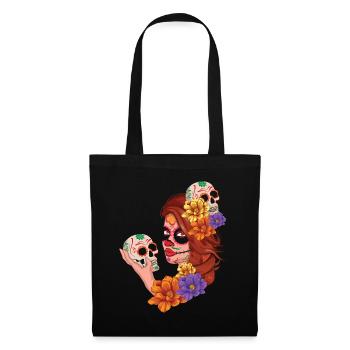 Skeleton Sugar Bone Halloween Muertos Day Of Dead - Tote Bag - black - Front