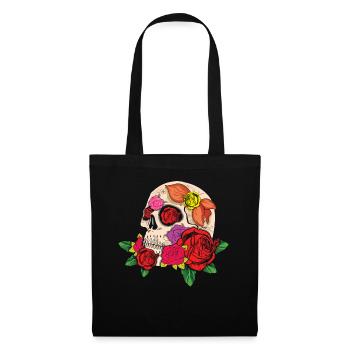 Colorful Bone Sugar Skeleton Muertos Day Halloween - Tote Bag - black - Front