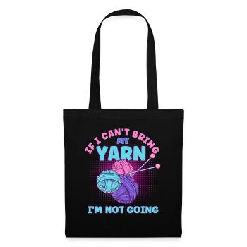 Tricot Fil Tricot TricotEr Tissu Cadeau - Sac en tissu - noir - Devant