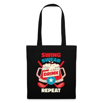 Swing Swear Drink Repeat Golf Golf Gift - Tote Bag - black - Front