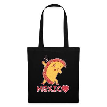 Mignon Kawaii Heart Mexico Dab Dabbing Taco - Sac en tissu - noir - Devant
