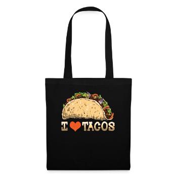 Love Taco Cuisine Vintage Mexican Food Mexico Taco - Stoffbeutel - Schwarz - Vorne