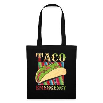 Retro Vintage Mexican Food Taco Emergency - Stoffbeutel - Schwarz - Vorne