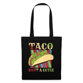 Talk Cute Retro Vintage Mexican Food Taco - Stoffbeutel - Schwarz - Vorne