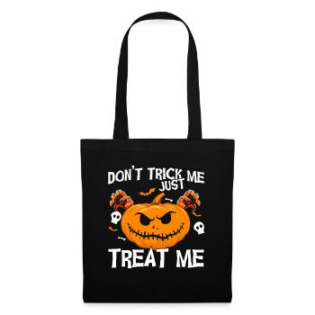 Horror Halloween Treat Me Pumpkin Gruselig - Stoffbeutel - Schwarz - Vorne