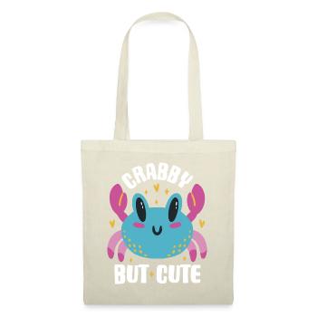 Crabby But Cute Krabbe Geschenk - Stoffbeutel - Natur - Vorne