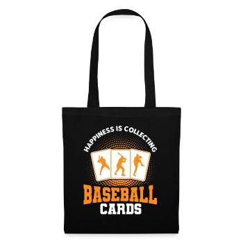 Collection de cartes de sport Cadeau de carte de baseball - Sac en tissu - noir - Devant