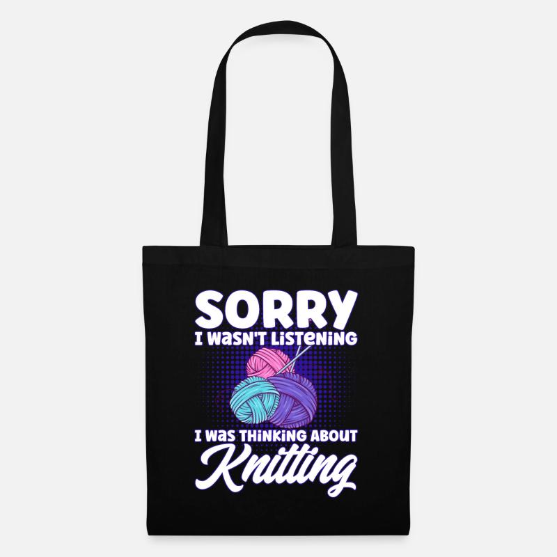Knitting Knitting Lovers Knitting Gift - Tote Bag - black