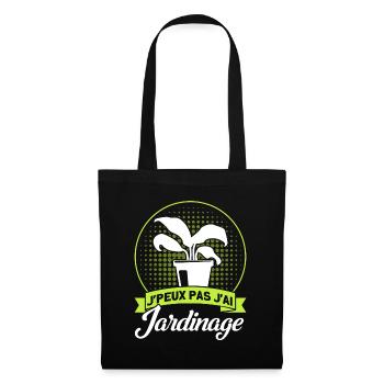 Hobbygärtner Schrebergarten Gärtner Geschenk - Stoffbeutel - Schwarz - Vorne