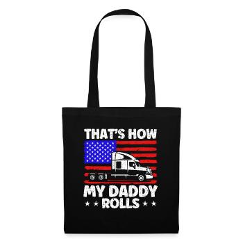 Trucker Semi-Remorque Truck Driver Cadeau - Sac en tissu - noir - Devant