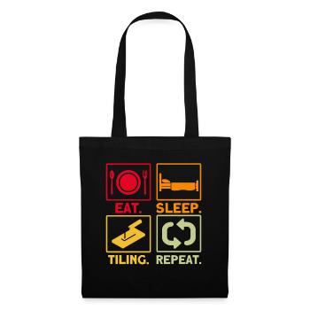 Carrelage Artisan Carrelage Cadeau - Sac en tissu - noir - Devant