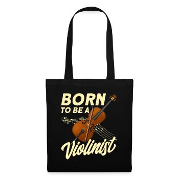 Cadeau de violoniste violoniste - Sac en tissu - noir - Devant