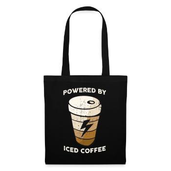Propulsé par le café glacé Cadeau de café - Sac en tissu - noir - Devant