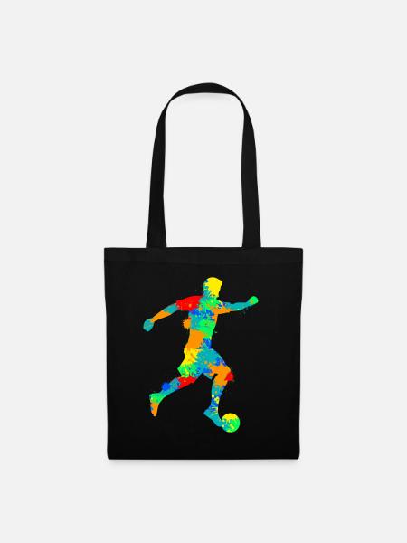 Fußballer Fußball Jungen Kinder - Stoffbeutel - Schwarz