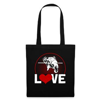 Saut à la perche Saut à la perche Cadeau - Sac en tissu - noir - Devant