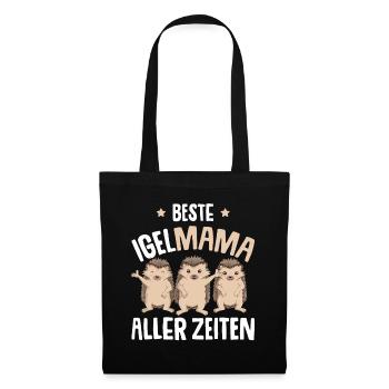 Beste Igel Mama aller Zeiten Frauen Damen - Stoffbeutel - Schwarz - Vorne