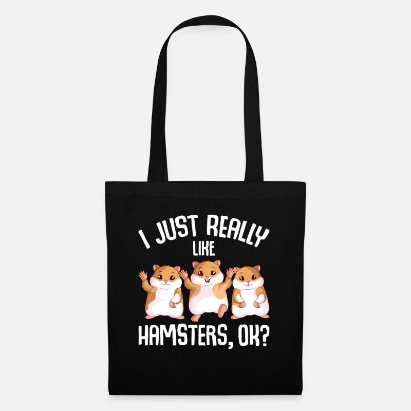 Hamster Liebhaber - Stoffbeutel - Schwarz