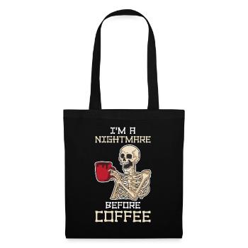 At A Nightmare Before Coffee Coffee Gift - Tote Bag - black - Front