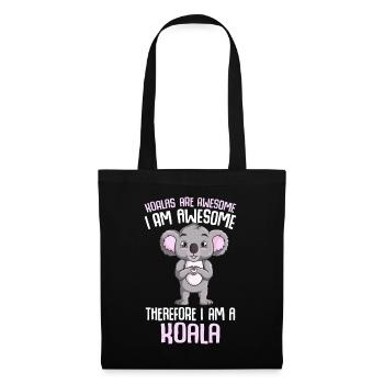 Koala Saying - Tote Bag - black - Front