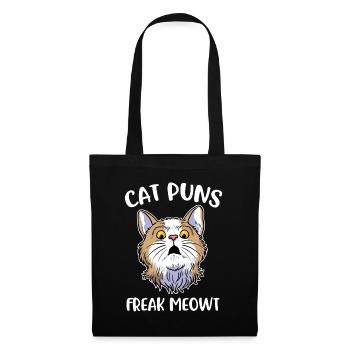 Cat Puns Freak Meowt Cat Gift - Tote Bag - black - Front