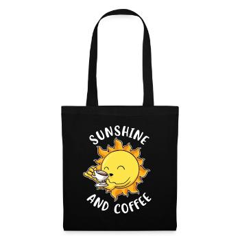 Sunshine And Coffee Kaffee Geschenk - Stoffbeutel - Schwarz - Vorne