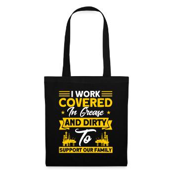 Working in the Fracking Oilfield Worker Oilfield Gesche - Tote Bag - black - Front