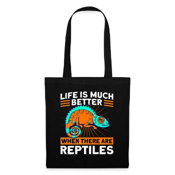 Reptile Lovers Reptile Snake Cadeau - Sac en tissu - noir - Devant