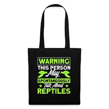 Reptile Reptile Lézards Cadeau - Sac en tissu - noir - Devant