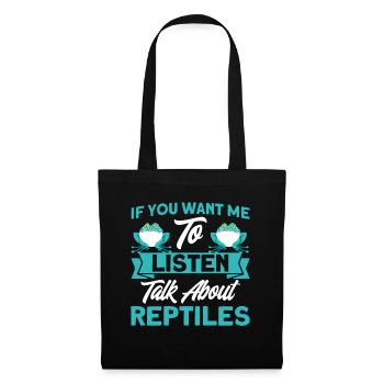 Snake Reptile Lovers Reptile Cadeau - Sac en tissu - noir - Devant