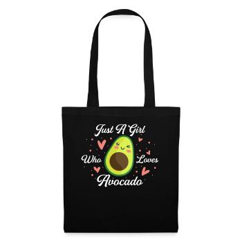 Just A Girl Who Loves Avocado Avocado Geschenk - Stoffbeutel - Schwarz - Vorne