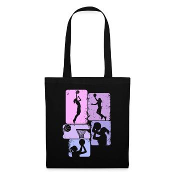 Basketball joueur de basket-ball filles enfants femmes - Sac en tissu - noir - Devant