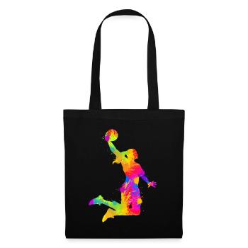 Basketteur basket-ball filles femmes enfants - Sac en tissu - noir - Devant