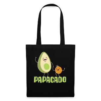 Papacado Avocado Geschenk - Stoffbeutel - Schwarz - Vorne