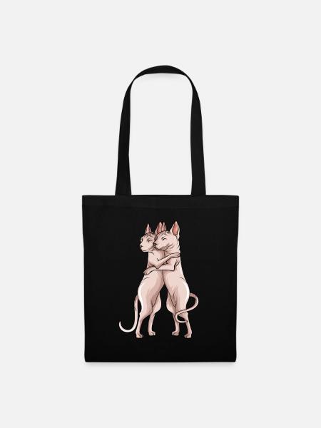 Chat Sphynx Chat Sphinx sans poils - Sac en tissu - noir