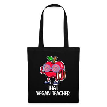 That Vegan Teacher Vegan Gift - Tote Bag - black - Front