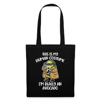I'm Really An Avocado Avocado Geschenk - Stoffbeutel - Schwarz - Vorne