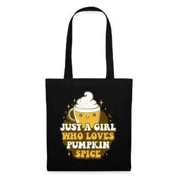 Fille qui aime Pumpkin Spice Pumpkin Cadeau - Sac en tissu - noir - Devant