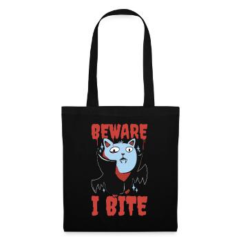 Beware I Bite Vampire Gift - Tote Bag - black - Front