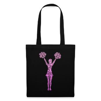 Cheerleader Cheerleading Girls Cheer - Tote Bag - black - Front