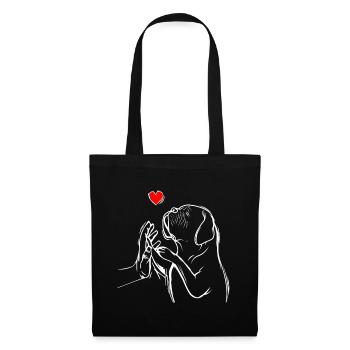 Dogue de Bordeaux Dogue Chiens - Sac en tissu - noir - Devant