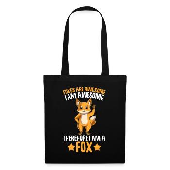 Fox foxes children - Tote Bag - black - Front