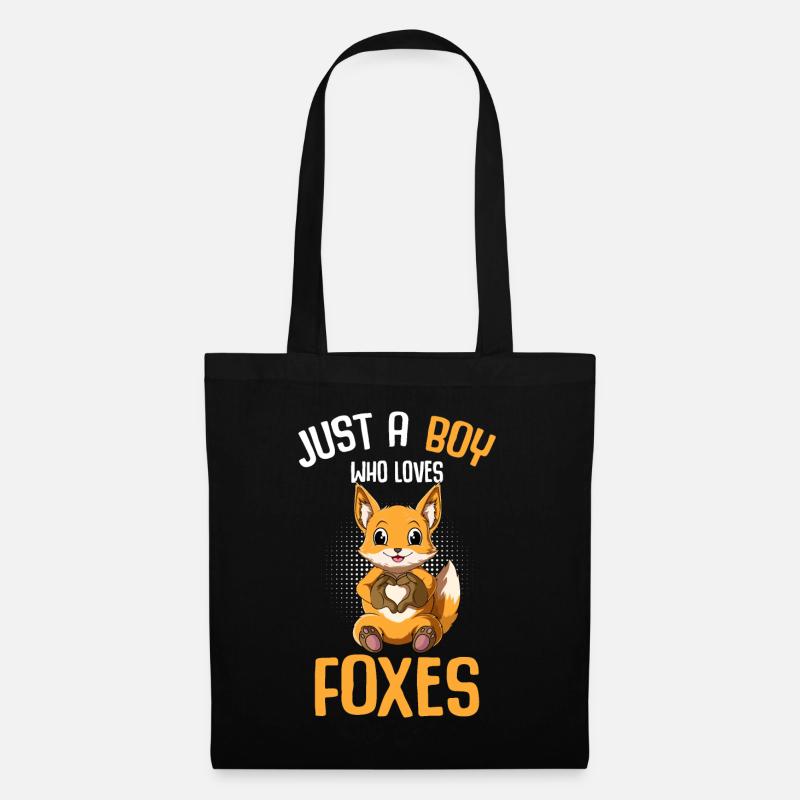 Fuchs Junge Kinder - Stoffbeutel - Schwarz