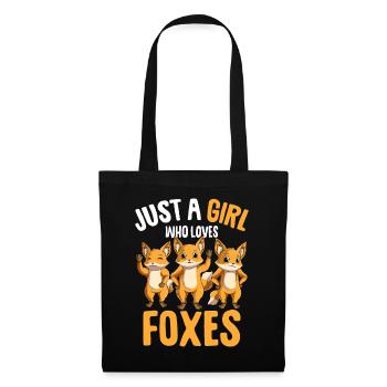 Fox Girls Children - Tote Bag - black - Front