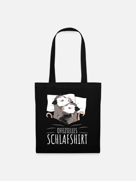 Offizielles Schlafshirt Opossum - Stoffbeutel - Schwarz