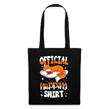 Fox Sleeping Shirt - Tote Bag - black - Front
