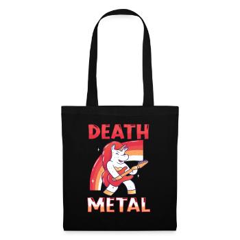 Kawaii Licorne Arc-en-ciel Métal Musique Amateur de Rock - Sac en tissu - noir - Devant