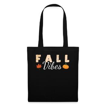 Pumpkin Fall Vibes Thanksgiving Season Autumn - Stoffbeutel - Schwarz - Vorne