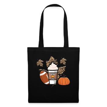 Rugby Pumpkin Lover Fall Football Fan Thanksgiving - Tote Bag - black - Front