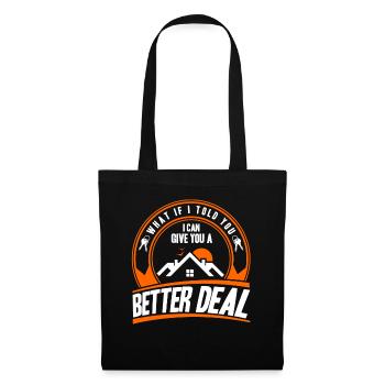 Agent immobilier Agent immobilier Cadeau - Sac en tissu - noir - Devant